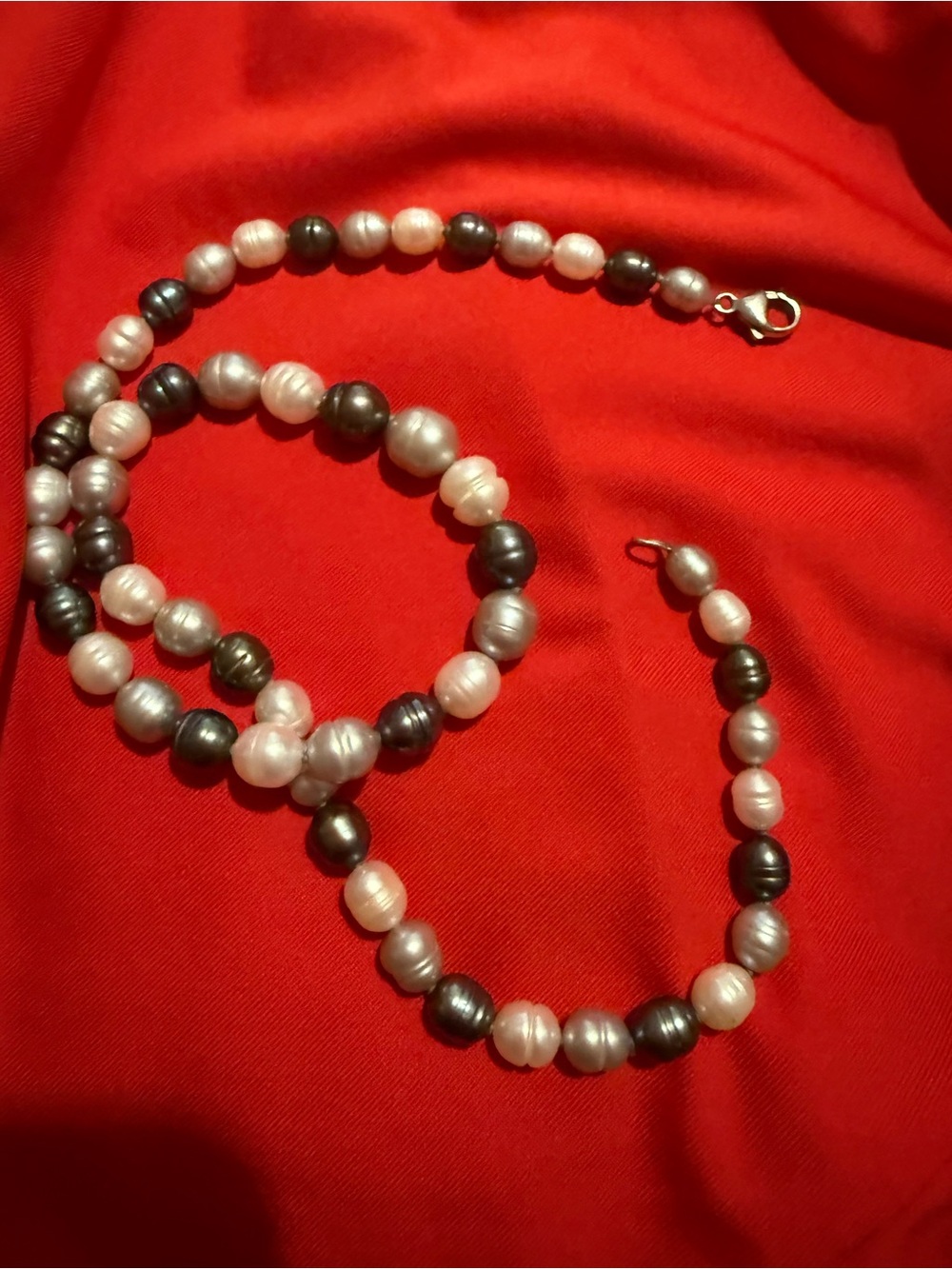 Honora Two-Tone Pearl Necklace in Pink and Gray